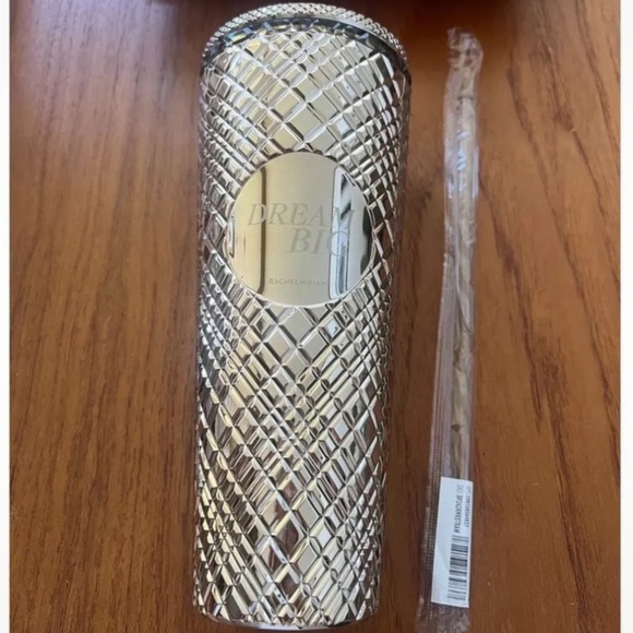 RACHEL MIRIAM Dream Big Tumbler 20 oz Gold - New - Picture 3 of 4